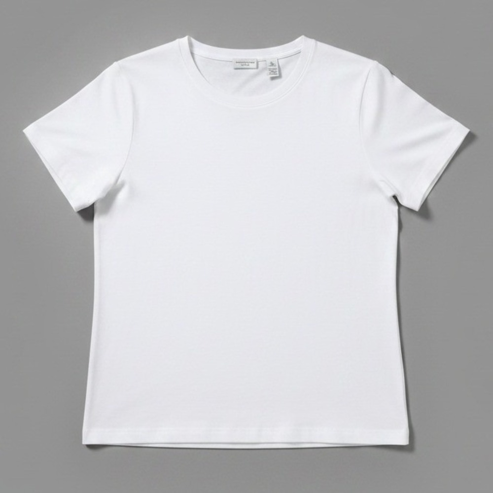 Covington White 100% Cotton Short Sleeve Crew Neck T-Shirt, Women's XL 18